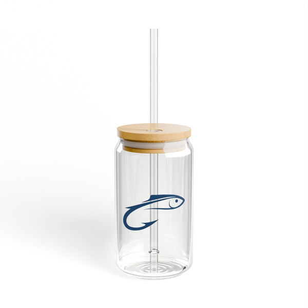 16oz Glass Can — Bamboo Lid + Straw